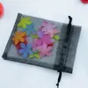 Black Organza Drawstring Pouches Jewelry Party Small Wedding Favor Gift Bags Packaging Gift Wrap Square 5cm X7cm 2 X2 75&quo3009