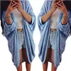 Partihandel-Fashion Womens Lady Casual Sticka Ärm Sweater Höst Vinterrock Lös Cardigan Poncho Mode Jacka Camisola Feminina Presenter