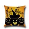 Halloween Pumpkin Heks Kussen Cover Cartoon Halloween Stijl Kussensloop Home Decoratieve Cushion Cases Festival Gift YLCM