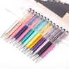 2 I 1 Ballpoint Pen Crystal Diamond Screen Capacitive Touch Stylus för Samsung HTC Mobiltelefoner Tablett PC7273413