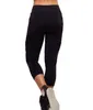 Free shipping HOT New arrival Women Comfy Tights Capri solid A Running Pants High Waist Cropped Fitness Leggings S-XL