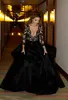 Бесплатная доставка арабский Myriam Fares черное вечернее платье новый бальное платье с длинным тафта вечернее платье Celeybrity платье с рукавами