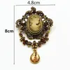 Antique Gold Vintage Stylowe Gorące Sprzedaży Kobiety Head Cameo Broszki Elegancki Prezent Szalik Pin Najwyższej Jakości Kryształy Rhinestone Pretty Pins