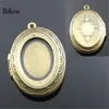 BoYuTe 10Pcs 6 Colors 22*29MM Locket Pendant Oval 13*18MM Cabochon Base Tray Floating Locket Necklaces Vintage Jewelry Accessories