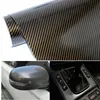 Glossy Black 2D Carbon Fiber Vinyl Wrap Film DIY Car Sticker Car Decorative For Vehicle Motorcycle 2 Colors