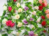 Kunstbloemen zijde bloemen multi kleur zijde rose bloem nep kunstmatige klimop wijnstok opknoping garland thuis bruiloft decor bloemen kunstmatig