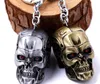 Cool 3D Skull Shape Metal Keychain Keyring Alloy Key holder Rings