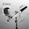 Model 134 Airbrush Set Double-action Trigger Air-paint Control With 7cc&22cc Side Cup 0.3mm Tip Side Feed