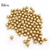 Boyute 100pcs 3 mm 4 mm 5 mm 6 mm solidne mosiężne kulki wisiorek z pętlą metalowe koraliki do biżuterii 345R