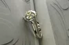 Vecalon 2016 Marca Feminino Anel Solitaire 4ct Simulado diamante Cz 925 Prata Esterlina Noivado aliança de casamento anel para mulheres