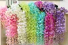 Silk Wisteria Rattans 6 kleuren Artificial Wisteria Flower slingers Silk Bean Vine Bloemen voor trouwhuisfeest Floral Decorations