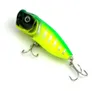 Hengjia 100st 65mm popper plast hårt bete konstgjorda lockar fiske lockar 6,5 cm 11,8 g 6 # krok fiske tackling