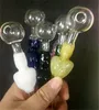 Mulher artesanal tubos de fumo tubulações de vidro colorido 14cm queimador de óleo alça tubulações curvas mini fumar curvo fumar