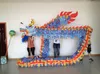 10 m tamaño 5 para 8 estudiantes tela de seda Día de primavera chino DANZA DEL DRAGÓN ORIGINAL Dragón Festival folclórico chino Celebración Traje