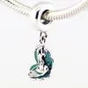 Fascino in argento sterling 925 con ciondolo a forma di stregone, perlina sciolta Ariel in una conchiglia, adatto per gioielli stile Pandora europeo, bracciali con catena a forma di serpente, collane