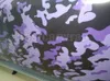 Çıkartmalar Purle Snow Camoufalge Vinil Hava Serbest Bırakma / Hava Kabarcığı Ücretsiz Kamyon Teknesi Grafik Kaplama 1.52x30m (5x