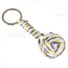 Hand-weaving monkey fist key chain bracelets Outdoor mountaineering key chains Braided rope forpet dog monkey cat