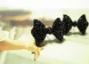 Anello per le donne Moda vintage carino strass nero farfalla arco anelli gioielli accessori di vendita caldi per le donne anello arco all'ingrosso
