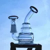 2022 dikke waterpijpen Waterleidingen Zware 370G Bongs Joint 14mm Kom en Nail Perc Bong Oil Rig Glass Bubbler