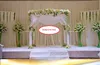 Bakgrund Drop Wedding Party Stage Celebration Bakgrund Satin Curtain Drape Piller Tak Bakgrund Vart Dekoration Veil WT1110778