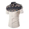 Großhandel-heißer Verkauf National Mode Männer Kurzarm Baumwolle Kleid Hemd Casual Chemise Homme 3XL 4XL BCL67