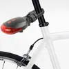 Cykelljus 5 LED + 2 LASER Cykling Cykelcykel Bakre svansskydd VARNING Blinkande Vattentät Laserlampa Ljus