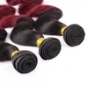 Capelli vergini malesi onda del corpo 3 pezzi nero naturale 1B / bordeaux 100% capelli umani remy non trattati tesse estensioni dei capelli vergini indiani economici