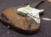 1961 Rory Gallagher Handmade Heavy Relic Distressed 3 Tone Sunburst Electric Guitar Tremolo Bridge Whammy Bay Vintage Tuners Chrome Hardware