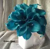 21 kleuren Real Touch 15 "Kunstmatige Calla Lily Flower Bouquet Turquoise Mini Calla Lily Bruids Boeket Bruiloft Decoratie