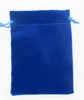 100PCs Blue Velor Velvet Väska Smycken Påse Presentförpackning 11 x 15 cm (4.3x5,9 tum) Väskor