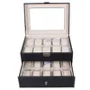 20 Grids Leather Watch Display Show Case Box Jewelry Collection Storage Organizer Holder wholesale