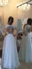 Witte elegante avondjurken met kant applique kralen plunging lange mouwen Prom jassen met sjerp vloer lengte op maat gemaakte feestjurk