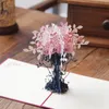 30個の折りたたみ式3D植木鉢クラフトレーザーカットポップアップ紙工芸品祭りの挨拶パーティーの好意とギフトカードポストカードZA1251