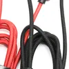 Wewo Cep Telefonu Kabloları Örgülü Mikro USB Toptan 1 M 2.4A Siyah Kırmızı Güvenli Şarj Kablosu