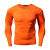 Camicia a compressione Fitness Abbigliamento sportivo Solid Crossfit Bodybuilding Maniche