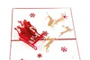 Cartoline di Natale fatte a mano Biglietto di auguri creativo Kirigami Origami 3D con cartoline di Babbo Natale Forniture per feste festive