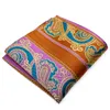 E6 Paisley Strepen Multicolor Oranje Geel Blauw Roze Heren Stropdas Stropdas Sets Hanky 100% Zijde Whole2320