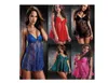 Vendita calda Nuova vendita di vacanza Hot Satin Sexy Lingerie Lady's Diaphanous Pigiama Gonna di pizzo Sleepwear Taglia M L XL 2XL 3XL