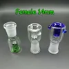 Atacado 10mm 14mm 18,8mm tigela de vidro feminino macho azul claro verde com tela tigelas de vidro redondo para plataformas de óleo Bongos de vidro