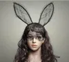 Cosplay Face Eye lace Veil Mask Fascia coniglio coniglio lungo orecchio fascia per capelli Halloween Festa di Natale ballo in maschera Masquerade puntelli nuovo regalo