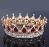 Royal Luxury Crown Bridal Tiaras Crystals Wedding Crown Princess Stor full av lyxiga kronorband Hårtillbehör Party bröllop T204C