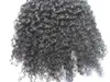 Chegada nova Malásia Virgem Afro Kinky Curly Cabelo Clipe em Kinky Curly Jet Black 1 Cor Extensões Humanas