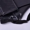 Wholesale- Women's Slim Elastic Buckle Wide Waistband Waist Adjustable Corset PU Leather Lace Up Belt