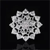신제품 매력적인 쥬얼리 신부의 꽃다발 플라워 패턴 핀 모조 다이아몬드 상감의 크리스탈 여성의 결혼 브로치 작은 크기