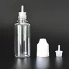 Limpar vazio E Cig Garrafa de óleo 20ml Pet Plástico Garrafas de conta-gotas com tampa de criança e ponta fina para e cig líquido por DHL