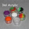 Großhandel 3 ml klare Kunststoff-Acryl-Wachsbehälter, Silikonglas, Tupferwachsbehälter, Silikon-Tupferglas, Glasölbehälter