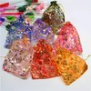 100pcs Gold Rose Organza Packing Bags Jewellery Pouches Favor Holders Wedding Party Christmas Gift Bag 5 x 7 inch290y