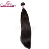 Obehandlade Virgin Hair Extensions 100% Kinesisk Färgbar Mänsklig Hårväv Vävar Naturfärg Silky Straight 2st / Lot Greatremy Drop Shipping