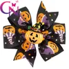 Kinder Halloween Haarnadel Baby Mädchen Kürbis Dämon Druck Haarschmuck Cartoon Kinder Schleife Haarspangen 3 Zoll 6 Farben