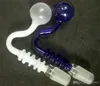 Hot 14mm 18mm Mężczyzna Palenie Rury Helix Curved Colorized Glass Bongs Paznokci Buldki Kawałki Dwa Funkcja Wody Bong Oil Rigns Szklany Wybuch